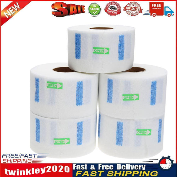 5pcs Hair Cutting Disposable Hairdressing Collar Neck Ruffle Roll Paper Newly