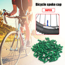 50pcs Metal Nipples for 14G 2mm Spokes Mountain Bike Cycling Parts (Green)