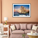 5D DIY Full Drill Diamond Painting Sailboat Embroidery Mosaic Craft Kit Wall Art