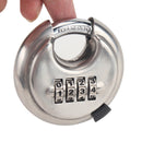 4 Digit Combination Discus Lock Keyless Stainless Steel Disc Padlock 70mm Newly