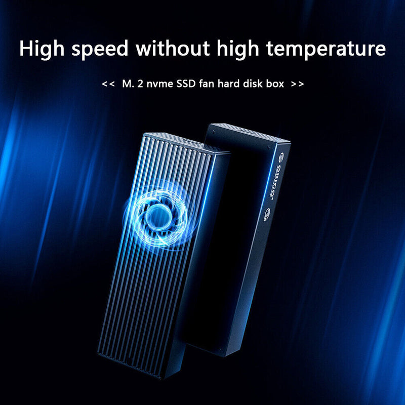 ORICO M2PVC3-G20 20Gbps USB3.2 GEN2x2 M.2 NVMe SSD Cooling Fan Enclosure