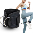 Cable Ankle Straps Leg Exercises D-Ring Foot Support Ankle Cuffs (Black) Newly