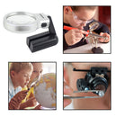 3X Reading Portable Handheld Magnifier Glass with 2 LED Lights Folding Loupe