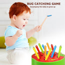Wooden Magnetic Bug Catching Game Educational Toys for Children Grasping
