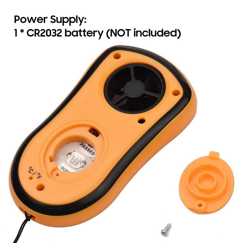 Wind Chill Handheld Digital Anemometer Temperature Tester Wind Speed Meter