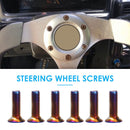 6pcs/lot Burnt Titanium Car Steering Wheel Bolts Hex Head Bolts (M5x15mm) Newly