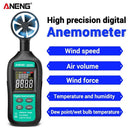 Anemometer Temperature Tester Wind Speed Meter Professional Smart Tester
