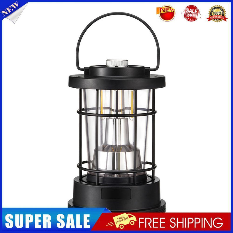 Retro Iron Lantern 4000mAh 3 Modes Portable Outdoor Hiking Camping Lamps