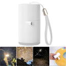 USB Mini Outdoor Inflatable Mat Air Pump Camping Emergency Lighting (White)