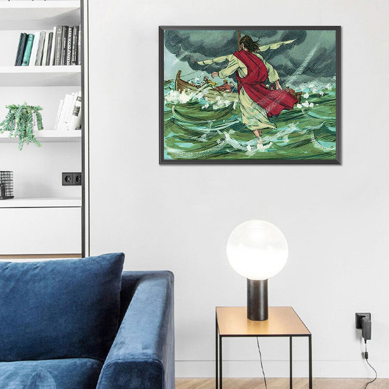 Waves Redemption Oil Paint By Numbers Kits DIY Home Decoration Gift Unframe