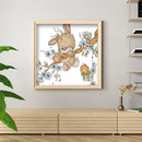 Part Embroidery Naughty Rabbit Printed Cross Stitch 14CT Cotton Needlework