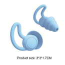 Silicone Ear Plugs Sound Insulation Anti Noise Sleeping Earplugs (Blue)