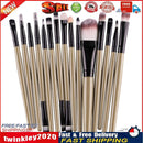 15pcs Eyeshadow Makup Brushes Tool Eye Powder Brush Set?Brown Black? Newly