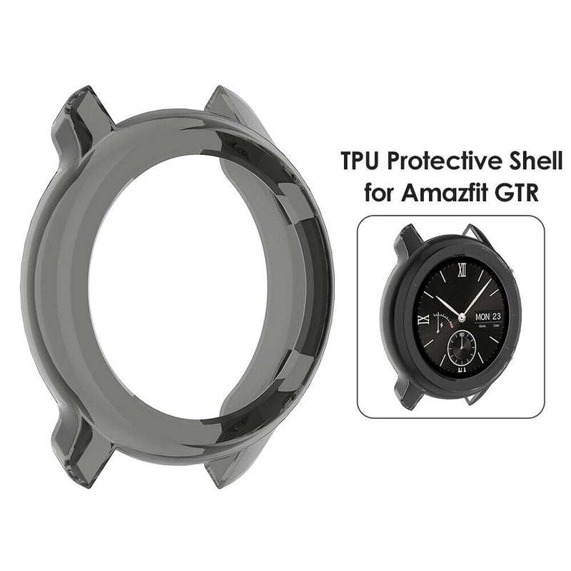 TPU Watch Case Cover for Amazfit GTR 47mm Smart Watch Accessories (Black) Newly
