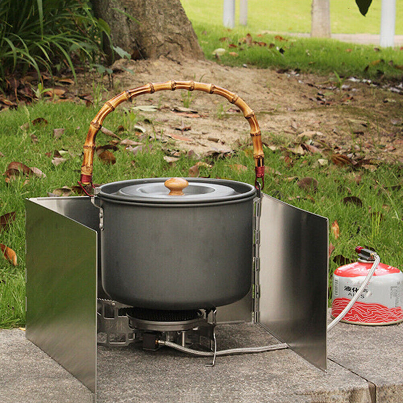 Foldable Gas Stove Windshield Outdoor Camping Cooking Picnic Wind Screen Newly