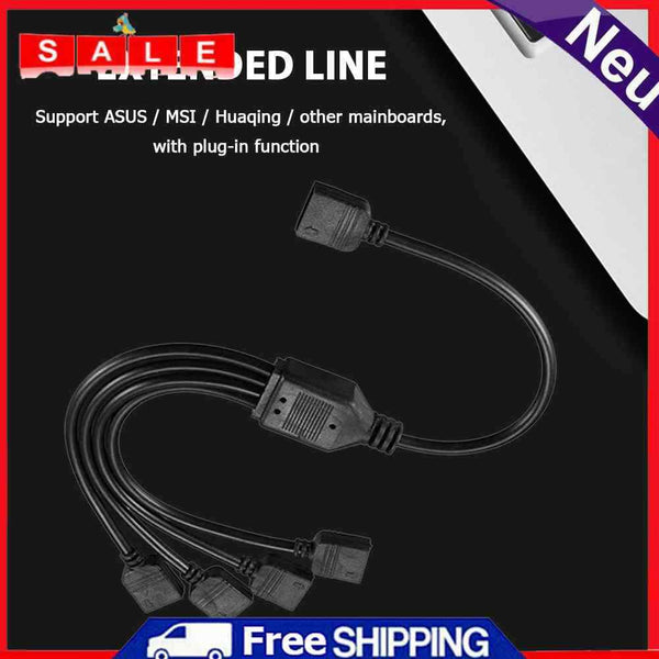 1TB 4 4pin RGB Connector Computer Accessories RGB Splitter Adapter for Asus/msi