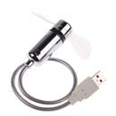 USB Mini Flexible Time Clock Fan with LED Light - Cool Gadget Adjustable
