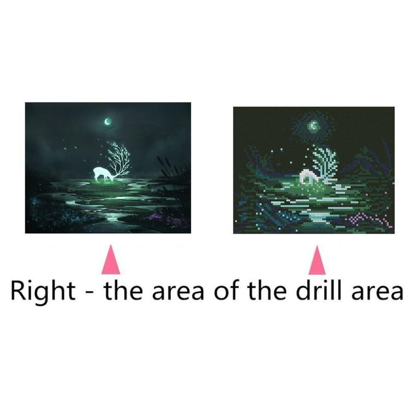 DIY Lighting Deer Full Drill 5D Diamond Painting Embroidery Cross Stitch
