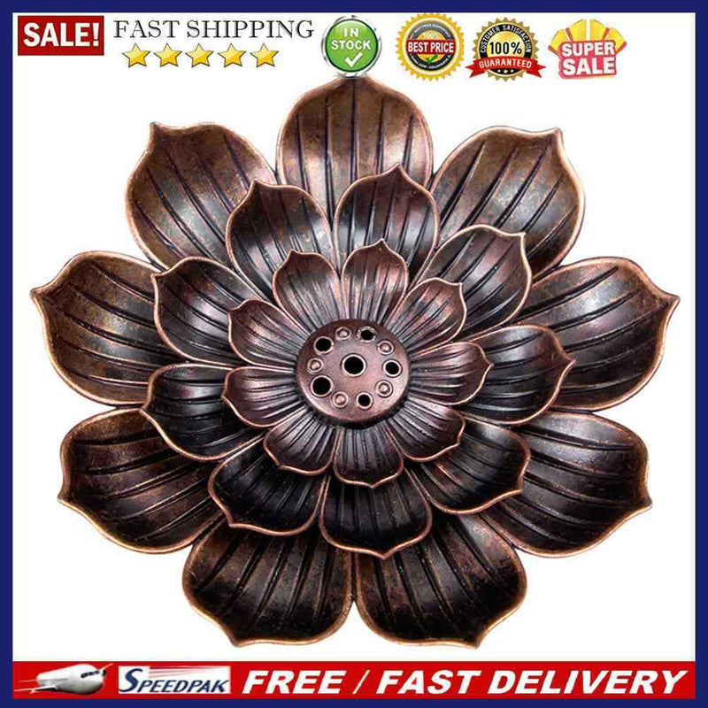 Lotus Sandalwood Censer Household Buddha Bronze Nasturtium Incense Plate Holder