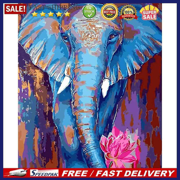 Animal Oil Paint By Numbers Kit DIY Frameless Drawing Picture for Adults Decor