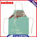 Kitchen Aprons for Women Men Household Baking Tree Sloth Linen Cook Tablier
