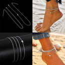 Love Heart for Women Foot Bracelets Anklets Women Plated Anklet Feet Jewelry