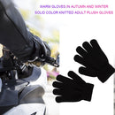 Women Men Warm Winter Gloves Full Finger Knitted Stretch Camping Mittens