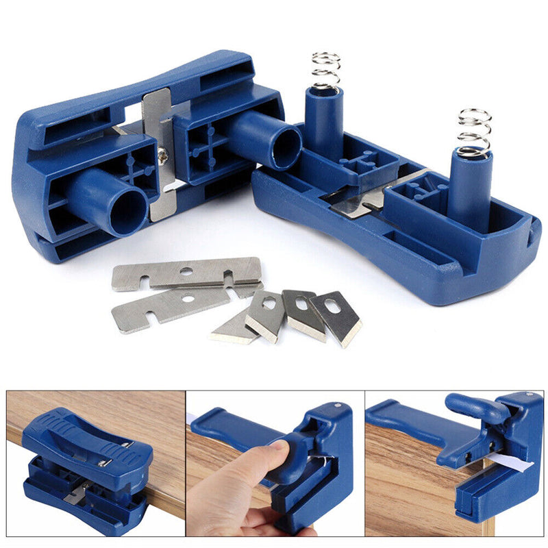 Manual Tail Trimming Plastic Double Edge Trimmer Wood Side Banding Machine