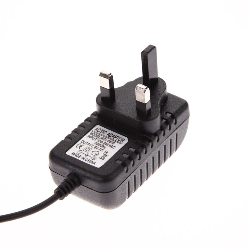 UK Male 6V 1A AC 100-240V Converter Adapter DC 5.5x2.5MM + 2.5 X 0.7MM Charging