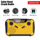 Reading Lamp Solar Charging 2500mAh Power Bank Emergency Radio Hand Crank