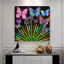 Diamond Painting Partial Special Drill Flower Glasses Picture of Rhinestone