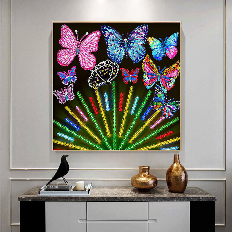 Diamond Painting Partial Special Drill Flower Glasses Picture of Rhinestone
