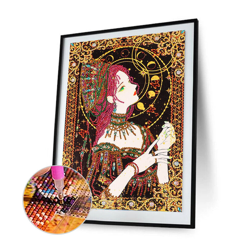 Divination Girl DIY Part Drill Special-shaped Diamond Painting Mosaic Kit