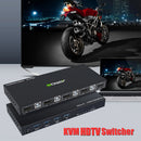 HDMI-compatible KVM Switch 4 Port 4K USB Switcher Splitter Box for Sharing