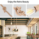 Hemp Rope Pendant Lights E27 for Loft Attic Industrial Hanging Lamp (80cm) Newly