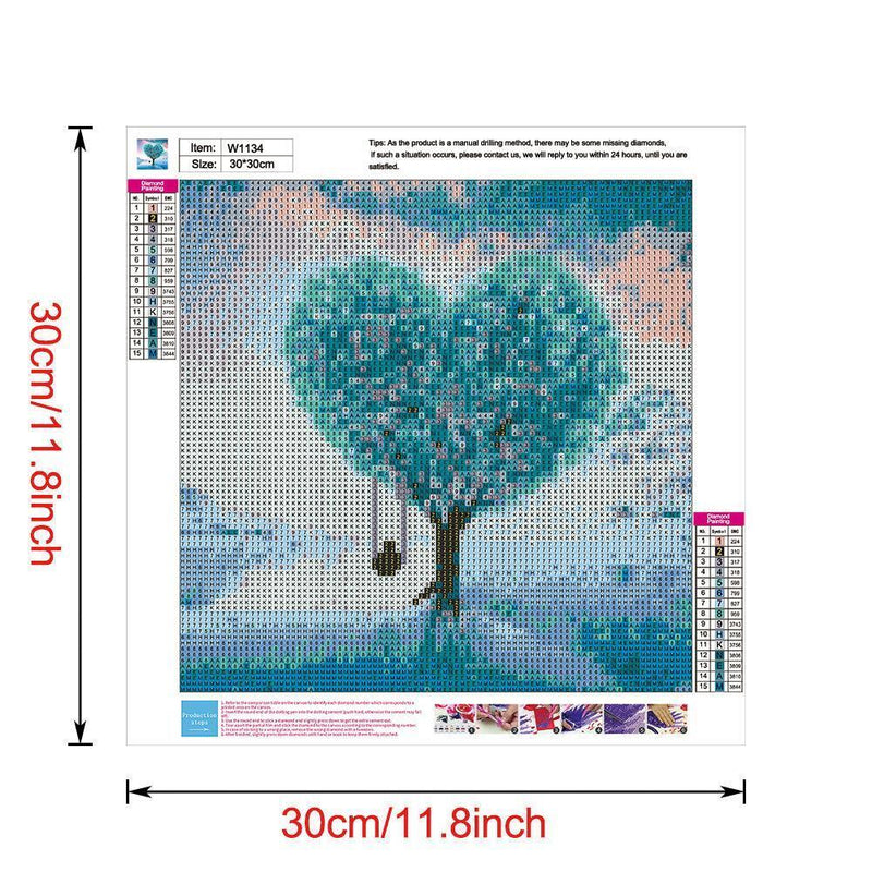 5D DIY Full Drill Diamond Painting Love Tree Embroidery Mosaic Kit (W1134) Newly