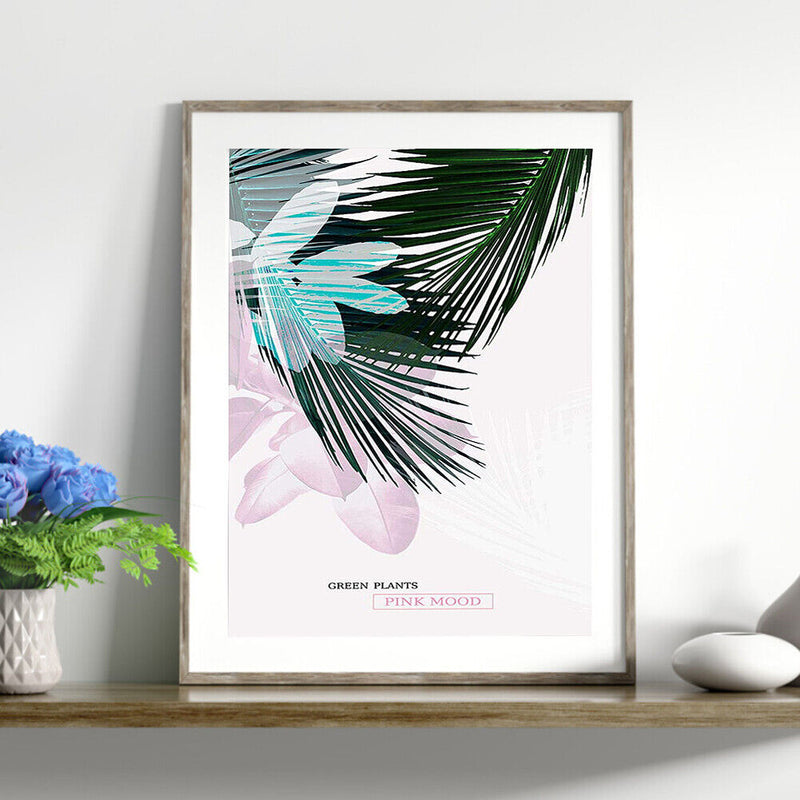 DIY Colouring Wall Pictures Posters Green Plants Hand Painted Oil Paint Painting
