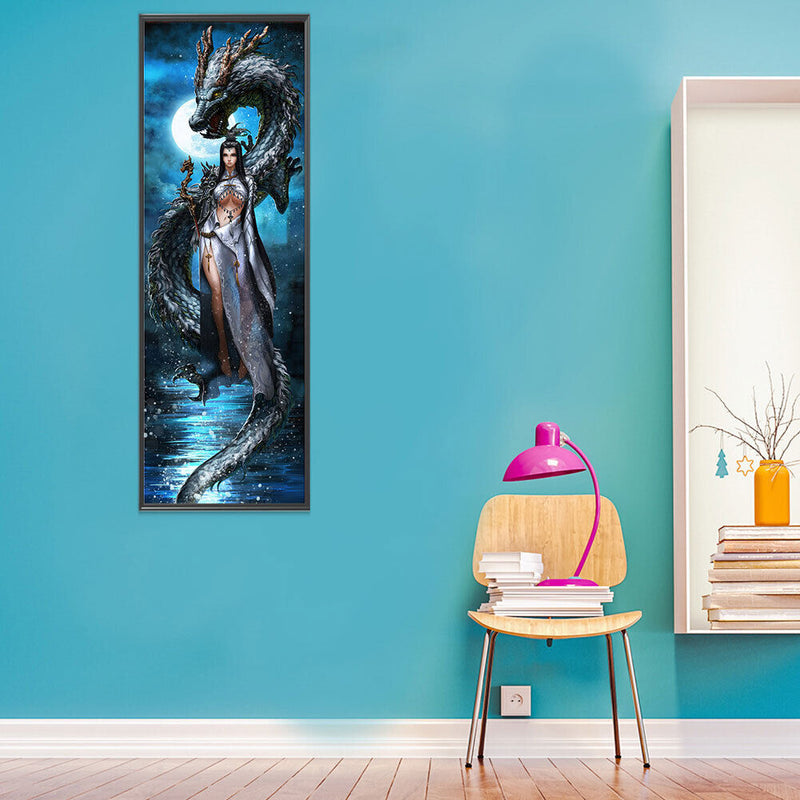 5D DIY Diamond Painting Dragon and Goddess Full Square Drill Crafts Mosaic Decor