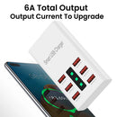 30W 6 Ports USB Charger Adapter Smart Mobile Phone Charging Station (EU) Newly