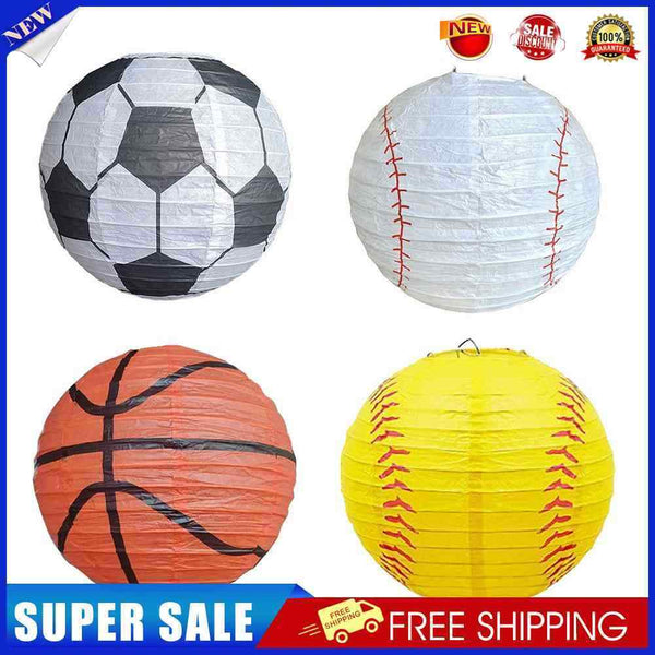 Sports Paper Lantern Hand Made Happy Birthday Party Decor (8pcs)