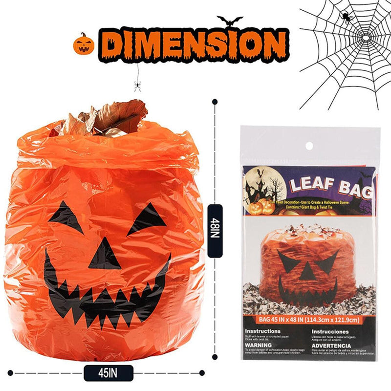 Halloween-Kürbisbeutel-Rasendekorationen im Freien, große Kürbisblattbeutel.