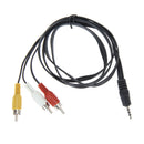 3.5mm Jack to 3 RCA Adapter Cable Audio Video AV Converter 1.2M 4FT(2pcs)