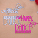 2pcs Happy Dance Day Cutting Die Stencil Scrapbook Embossing DIY Album Card