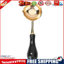 Wood Handle Sealing Wax Spoon Wax Bead Tablet Melting Spoons Craft (Black)