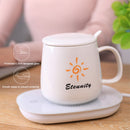 55-Degree USB Cup Heated Coaster Gravity Sensor Mug Warmer Pad Mat (White)