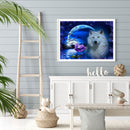 5D DIY Diamond Painting Kits Full Round Drill Snow Wolf Mosaic Wall Art Picture
