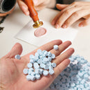 200pcs Blue Sealing Wax Single Color Blue Wax Beads Sealing Stamp Tablet Pill