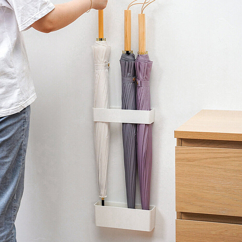 Wall Mounted Umbrella Stand Puncture Free Storage Rack Umbrella Holder Hanger