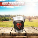 Portable Stainless Steel Wine Cups Set with Leather Storage Bag Picnic Tableware