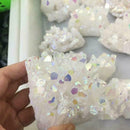 1pc White Angel Aura Quartz Point Electroplated Crystal Cluster Druzy A2Q0
